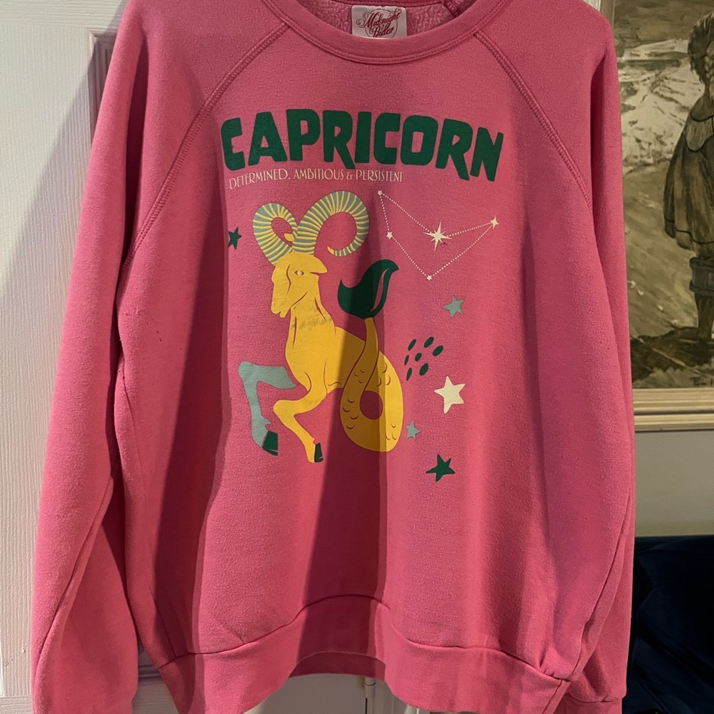 Midnight Rider Pink and Yellow Crew Neck Sweater